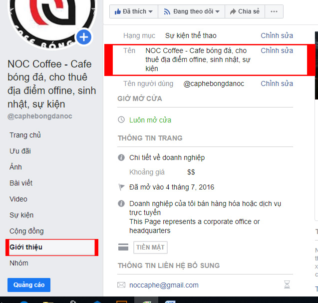 Các bước thay đổi tên người dùng