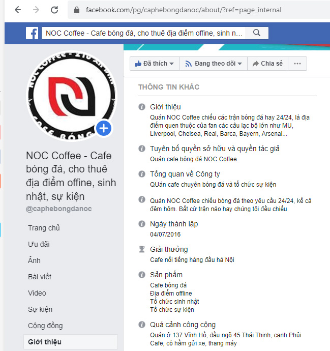 Các bước cài đặt thông tin fanpage