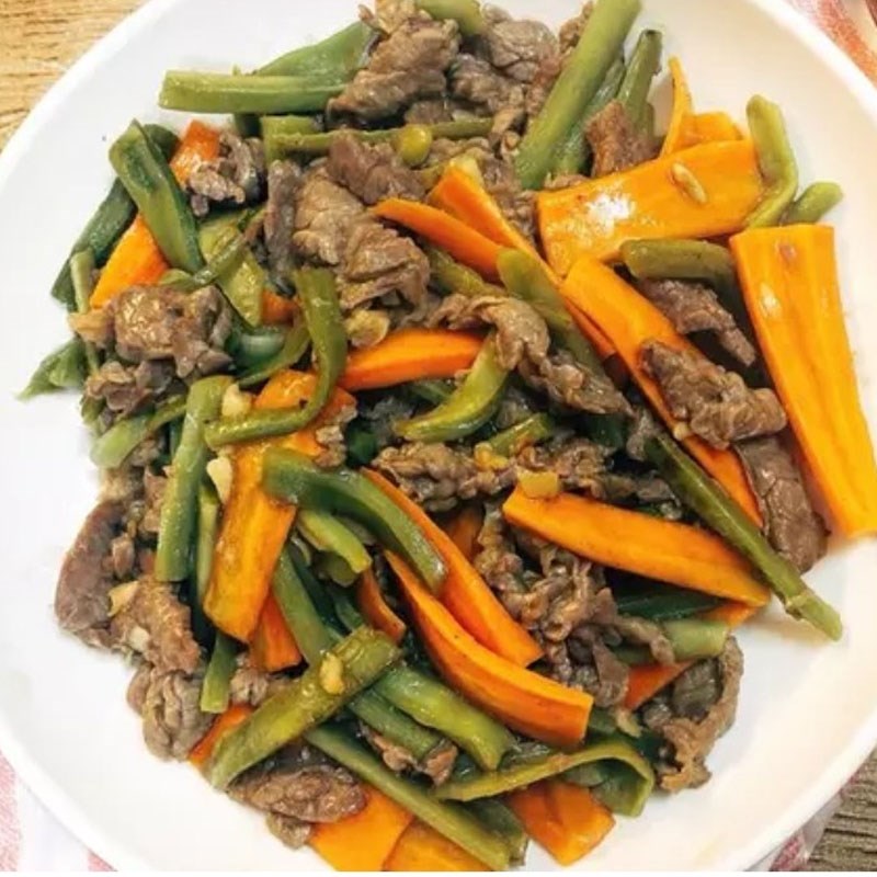 rau tiến vua xào thịt bò