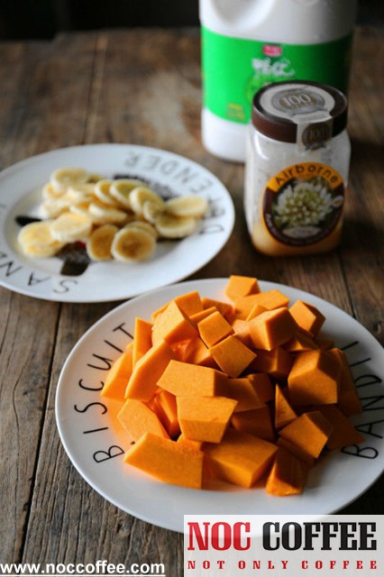 nguyên liệu làm smoothies bí ngô