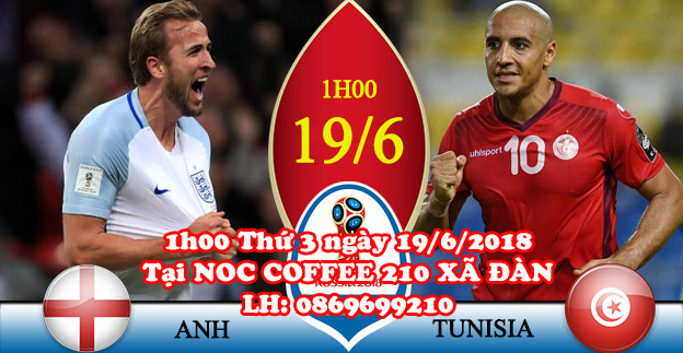 Anh vs Tunisia World Cup 2018