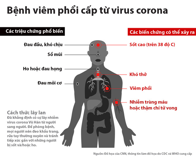 Triệu chứng và cách thức lây lan của virut corona